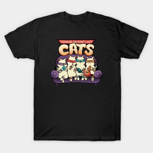 The Teenage Mutant Lazy Cats by Tobe Fonseca T-Shirt